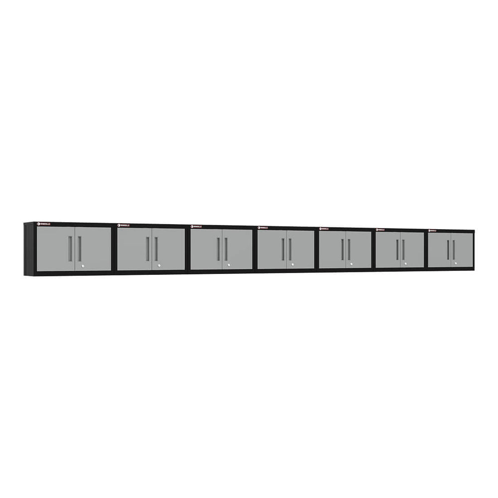 Armadillo Tough Grey Wall Cabinet (7-Pack)-AR7PC65G-Garage Giant