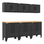 Armadillo Tough Black 7-Piece Garage Cabinet Setup with Levelers-AR7PC90B-Garage Giant 