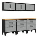 Armadillo Tough Grey 7-Piece Garage Cabinet Setup with Levelers-AR7PC90G-Garage Giant 