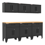 Armadillo Tough Black 7-Piece Garage Cabinet Storage Solution with Levelers-AR7PC92B-Garage Giant 