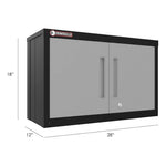 Armadillo Tough Grey 7-Piece Garage Cabinet Storage System with Levelers and Casters-AR7PC95G-Garage Giant 