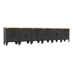 Armadillo Tough Black 8-Piece Garage Cabinet Set with Levelers-AR8PC100B-Garage Giant 