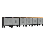 Armadillo Tough Grey 8-Piece Garage Cabinet Set with Levelers-AR8PC100G-Garage Giant 