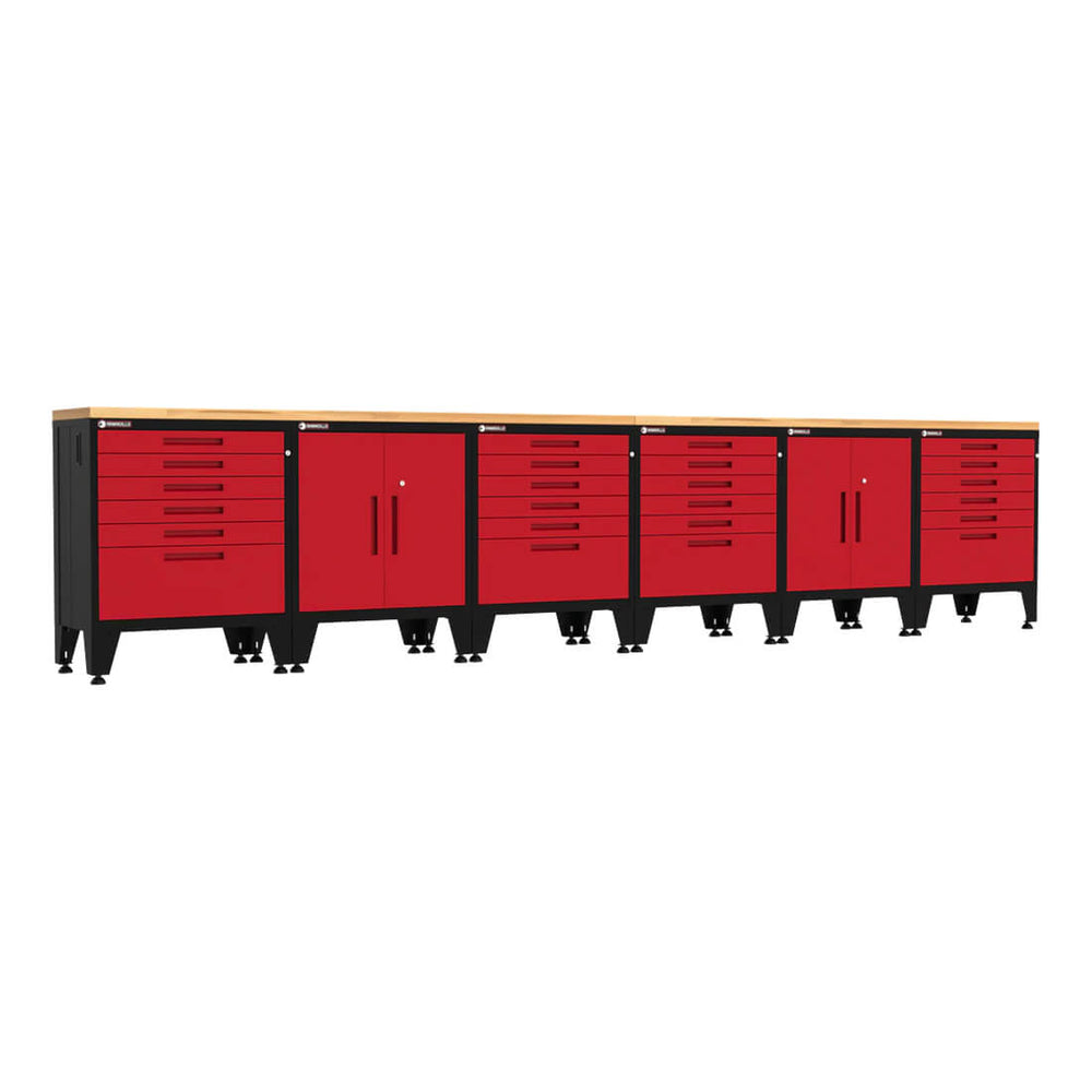 C105 大慈 Armadillo　ダイカットお風呂ポスター2枚セット　ブルアカ Armadillo Tough AR8PC100R Red 8-Piece Garage Cabinet Set with
