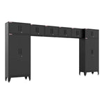Armadillo Tough Black 8-Piece Garage Cabinet Set with Levelers 
