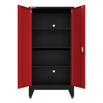 Armadillo Tough Red 8-Piece Garage Cabinet Set with Levelers 