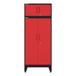 Armadillo Tough Red 8-Piece Garage Cabinet Set with Levelers and Casters 
