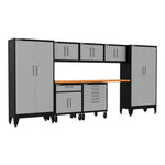 Armadillo Tough Grey 8-Piece Garage Cabinet Set with Levelers and Casters-AR8PC22G-Garage Giant 