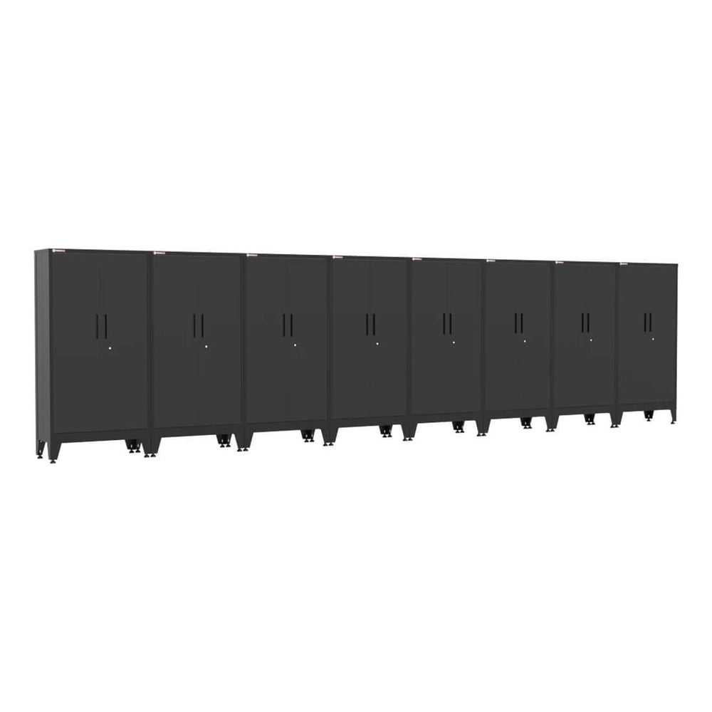 Armadillo Tough Black Gear Locker Tall Cabinet (8-Pack)-AR8PC36B-Garage Giant