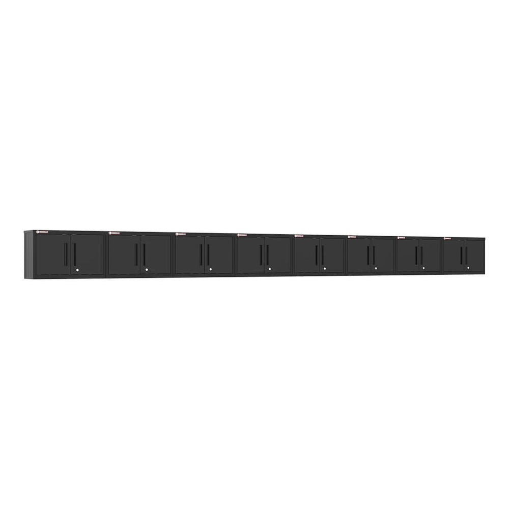 Armadillo Tough Black Wall Cabinet (8-Pack)-AR8PC66B-Garage Giant