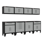Armadillo Tough Grey 8-Piece Garage Cabinet System with Levelers-AR8PC76G-Garage Giant 