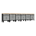 Armadillo Tough Grey 8-Piece Garage Cabinet Setup with Levelers-AR8PC98G-Garage Giant 