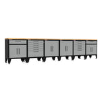 Armadillo Tough Grey 8-Piece Garage Cabinet Kit with Levelers-AR8PC99G-Garage Giant 