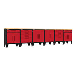 Armadillo Tough Red 8-Piece Garage Cabinet Kit with Levelers-AR8PC99R-Garage Giant 