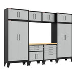 Armadillo Tough Grey 9-Piece Garage Cabinet Set with Levelers 