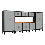 Armadillo Tough Grey 9-Piece Garage Cabinet Set with Levelers-AR9PC24G-Garage Giant 