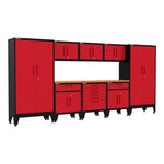 Armadillo Tough Red 9-Piece Garage Cabinet Kit with Levelers-AR9PC26R-Garage Giant 