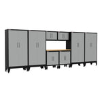 Armadillo Tough Grey 9-Piece Garage Cabinet Kit with Levelers and Casters-AR9PC51G-Garage Giant 
