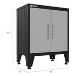 Armadillo Tough Grey 2-Door Base Cabinet with Rubber Work Mat-ARDO28BG-Garage Giant 