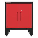 Armadillo Tough Red 2-Door Base Cabinet with Rubber Work Mat-ARDO28BR-Garage Giant 