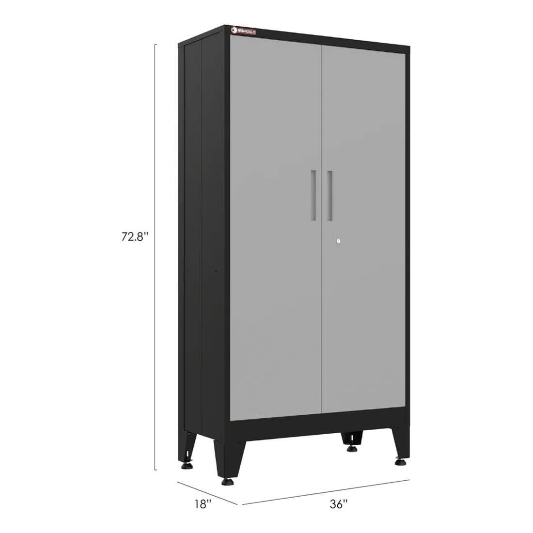 Armadillo Tough ARGL36BG-A Grey Gear Locker Tall Cabinet - Garage Giant