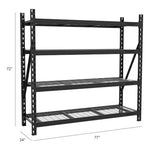 Armadillo Tough 4-Tier Mega Storage Rack-ARMR77B-Garage Giant 