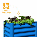 Absco The Organic Garden Co. Hakea 1.8' x 1' x 1.3' Metal Kids Garden Bed - Blue 