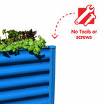 Absco The Organic Garden Co. Hakea 1.8' x 1' x 1.3' Metal Kids Garden Bed - Blue 