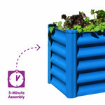 Absco The Organic Garden Co. Hakea 1.8' x 1' x 1.3' Metal Kids Garden Bed - Blue 