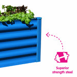 Absco The Organic Garden Co. Hakea 1.8' x 1' x 1.3' Metal Kids Garden Bed - Blue 