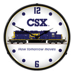 Collectable Sign and Clock CSX Railroad Backlit Wall Clock-BOR1408536-Garage Giant 