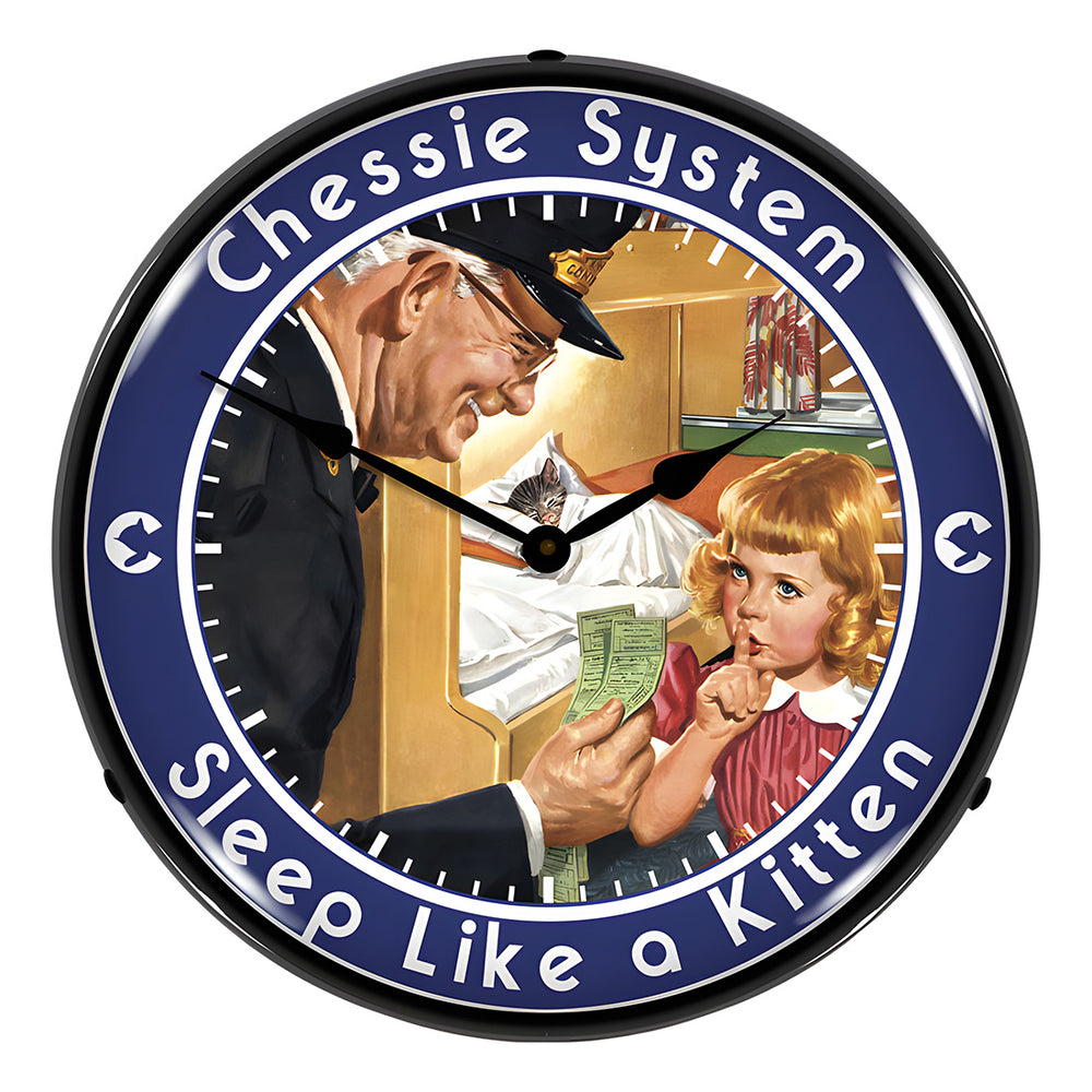 Collectable Sign and Clock Chessie System Backlit Wall Clock-BOR1408537-Garage Giant