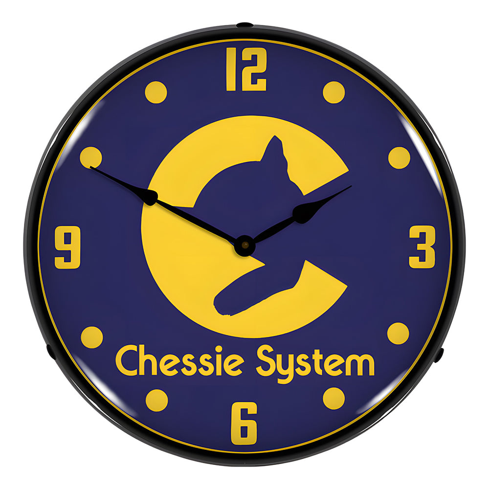 Collectable Sign and Clock Chessie System Railroad Backlit Wall Clock-BOR1408538-Garage Giant