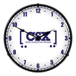 Collectable Sign and Clock CSX Railroad How Tomorrow Moves Backlit Wall Clock-BOR1408539-Garage Giant 