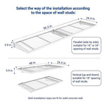 Fleximounts 2' x 4' White Wall Mounted Shelf (2-Pack)-FLX-BR24-WHT-Garage Giant 