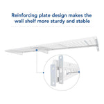 Fleximounts 2' x 4' White Wall Mounted Shelf (2-Pack)-FLX-BR24-WHT-Garage Giant 