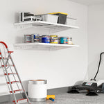 Fleximounts 2' x 4' White Wall Mounted Shelf (2-Pack)-FLX-BR24-WHT-Garage Giant 