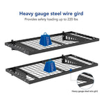 Fleximounts 2' x 4' Black Wall Mounted Shelf (2-Pack)-FLX-BR24B-BLK-Garage Giant 