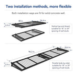 Fleximounts 2' x 4' Black Wall Mounted Shelf (2-Pack)-FLX-BR24B-BLK-Garage Giant 