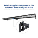 Fleximounts 2' x 4' Black Wall Mounted Shelf (2-Pack)-FLX-BR24B-BLK-Garage Giant 