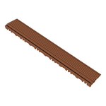Swisstrax Chocolate Brown Pro Series Pegged Floor Tile Edge Piece (10 Pack)-C504.031.100-10PK-Garage Giant 
