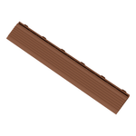 Swisstrax Chocolate Brown Pro Series Looped Floor Tile Edge Piece (10 Pack)-C504.031.100a-10PK-Garage Giant 