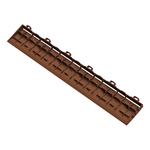 Swisstrax Chocolate Brown Pro Series Looped Floor Tile Edge Piece (10 Pack)-C504.031.100a-10PK-Garage Giant 
