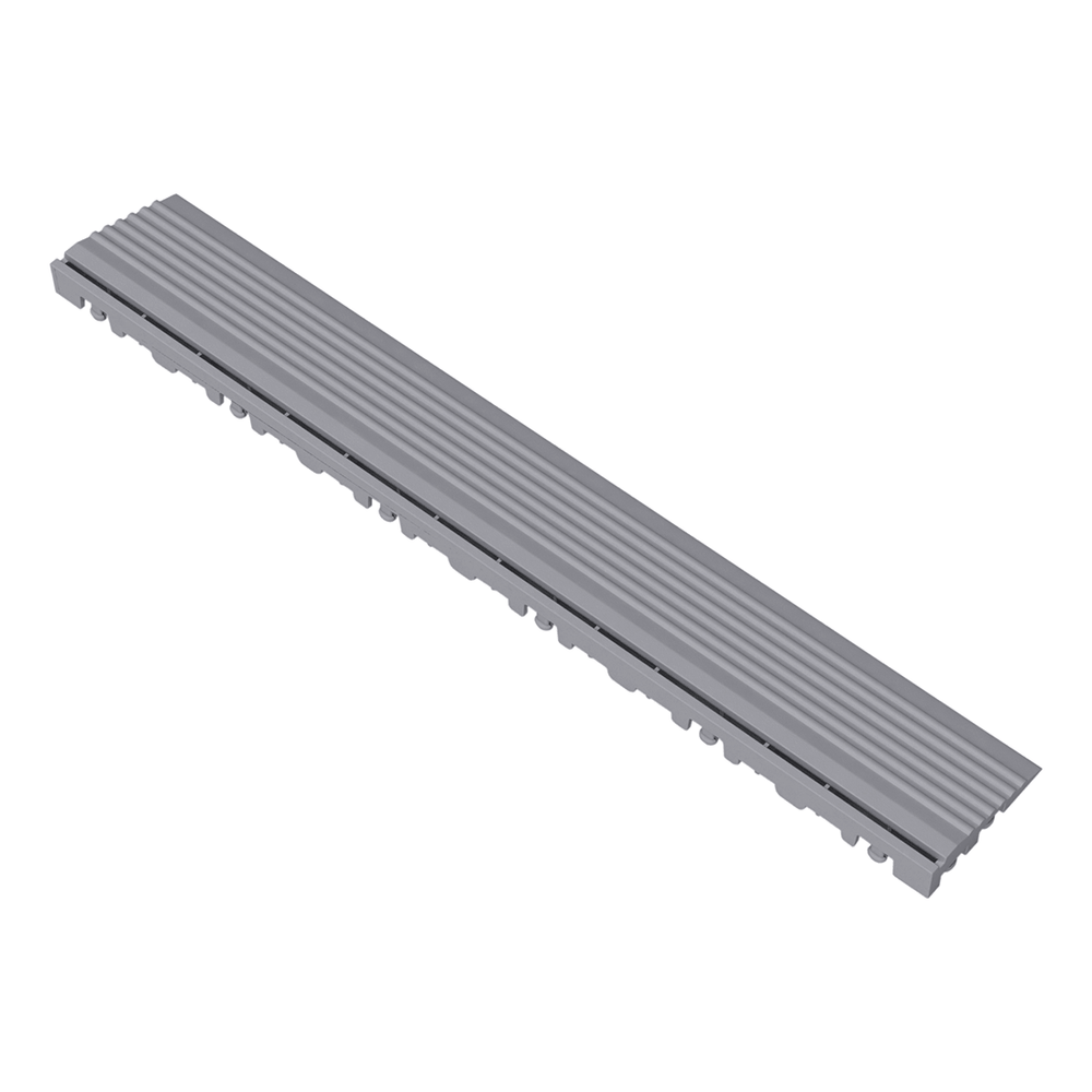 Swisstrax Pearl Grey Pro Series Pegged Floor Tile Edge Piece (10 Pack)-C504.031.203-10PK-Garage Giant