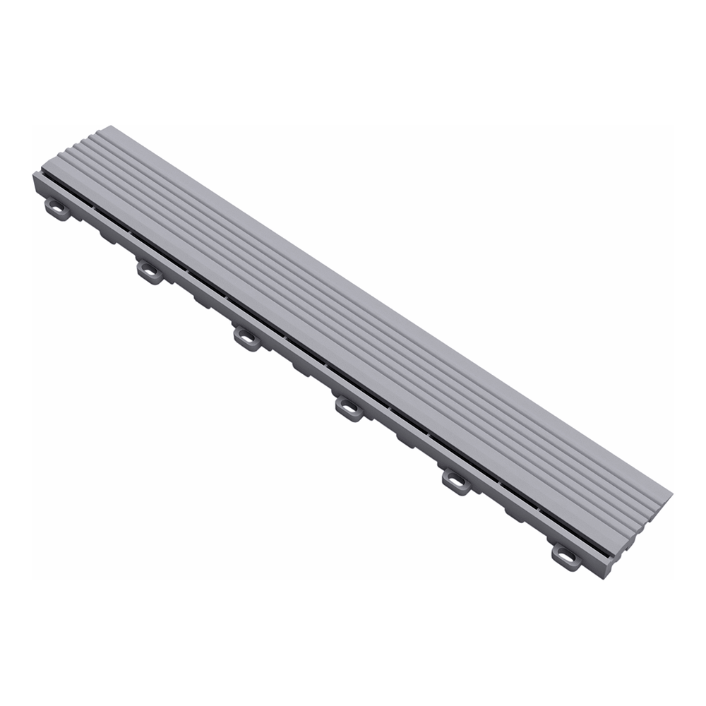 Swisstrax Pearl Grey Pro Series Looped Floor Tile Edge Piece (10 Pack)-C504.031.203a-10PK-Garage Giant