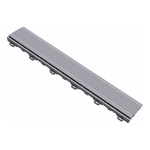 Swisstrax Pearl Grey Pro Series Looped Floor Tile Edge Piece (10 Pack)-C504.031.203a-10PK-Garage Giant 