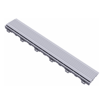 Swisstrax Pearl Silver Pro Series Looped Floor Tile Edge Piece (10 Pack)-C504.031.204a-10PK-Garage Giant 