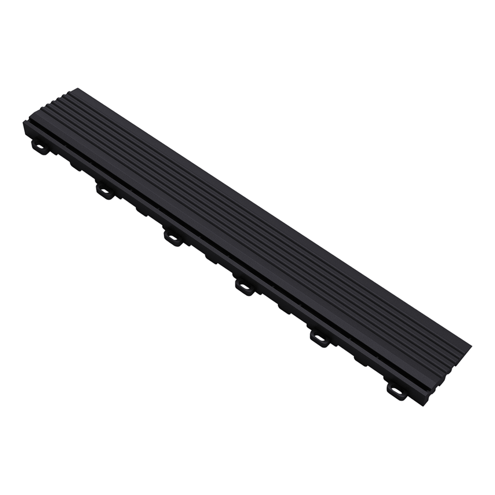Swisstrax Jet Black Pro Series Looped Floor Tile Edge Piece (10 Pack)-C504.031.400a-10PK-Garage Giant