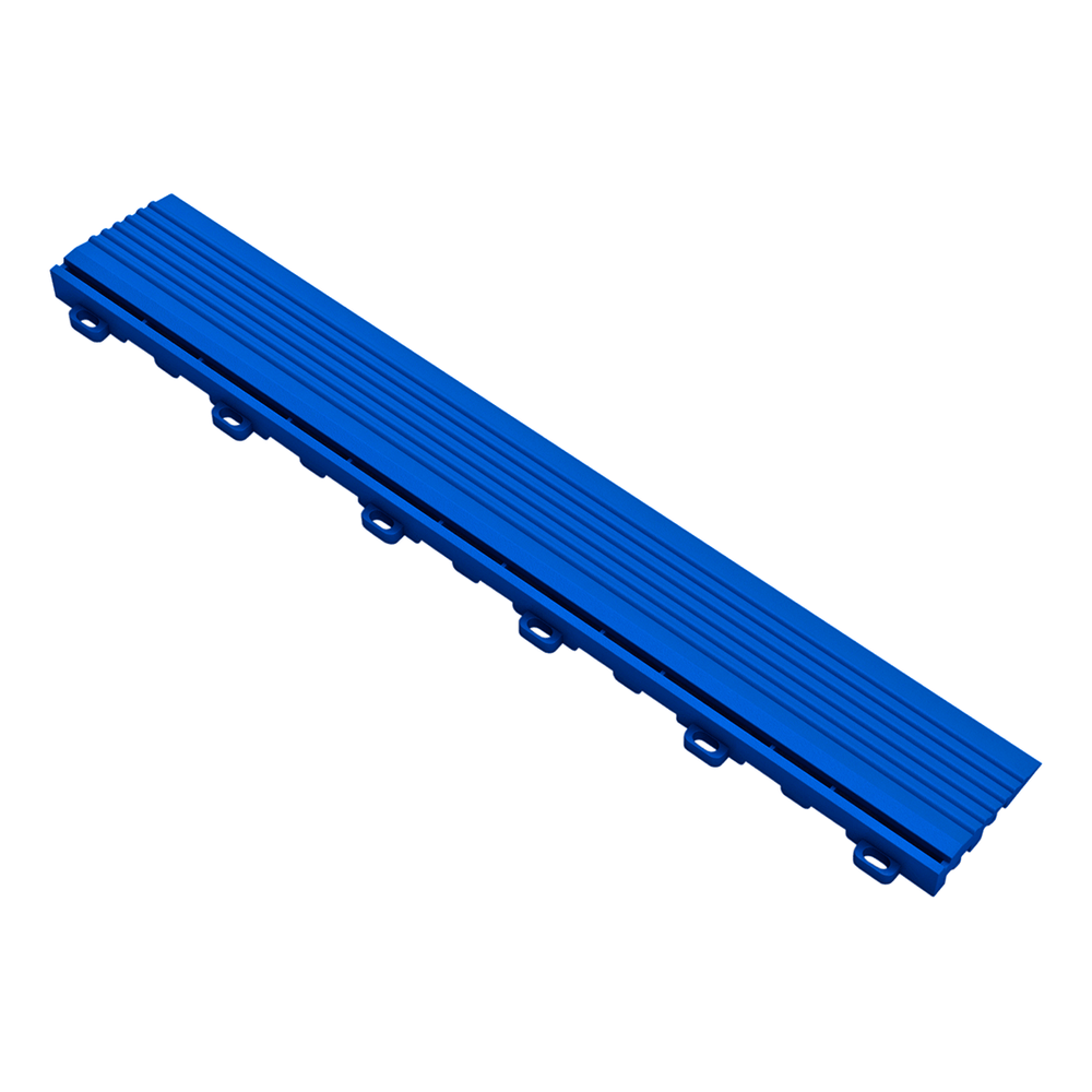 Swisstrax Royal Blue Pro Series Looped Floor Tile Edge Piece (10 Pack)-C504.031.502a-10PK-Garage Giant