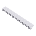 Swisstrax Arctic White Pro Series Looped Floor Tile Edge Piece (10 Pack)-C504.031.600a-10PK-Garage Giant 